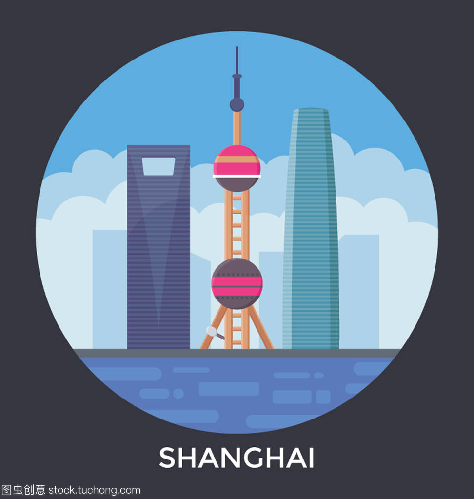 上海,中國矢量圖標